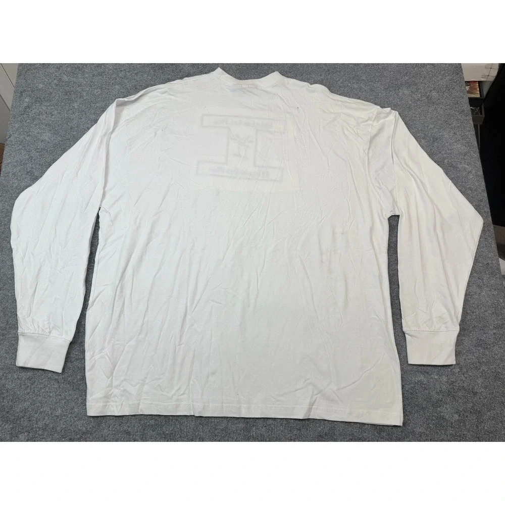Illusionz White Long Sleeve T Shirt Size 4X Graphic Print Cotton - Picture 5 of 5